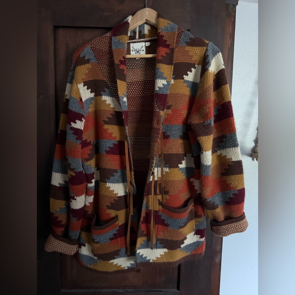 Women's Multicolor Patterned Jacket - Picture 3 of 6